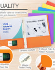 2-Pockets Portfolios 3-Prong Fastener - Assorted Color