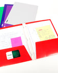 2-Pockets Portfolios 3-Prong Fastener - Laminated Glossy
