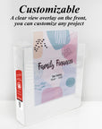 Binder View 2" White Slant-D Ring w/ 2-Pockets
