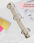 Binder View 2" White Slant-D Ring w/ 2-Pockets