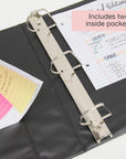 Binder View 3" Black Slant-D Ring w/ 2 Pockets