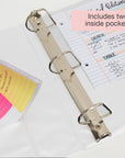 Binder View 3" White Slant-D Ring w/ 2-Pockets