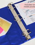 Binder View 2" Blue Slant D-Ring w/ 2 Pockets