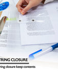 Clear Top / Side Loading A4/Letter Size String Envelope (2/Pack)
