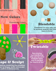 Modeling Clay Sticks 1 lb 4 Fluorescent Color