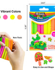Modeling Clay Sticks 4 Fluorescent Colors 4.8 Oz
