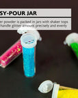 Glitter Shaker 6g / 0.21 Oz. (5/Pack) Neon Color