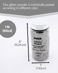 Glitter Shaker 1 lb Silver