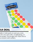Assorted Color 3/4" Round Label (306/Pack)