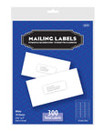 White Address Labels 1" X 2 5/8" (300/Pack)