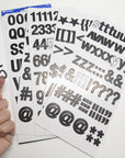 Alphabet & Number 1" Black Color (6 SHEETS)