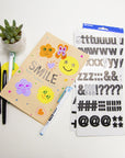 Alphabet & Number 1" Black Color (6 SHEETS)