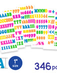 Alphabet & Numbers 1" Multicolor (6 SHEETS)