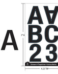 Alphabet & Number 2" Black Color (10 SHEETS)