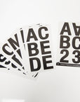 Alphabet & Number 2" Black Color (10 SHEETS)