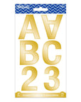 Alphabet & Number 2" Metallic Gold Color (10 SHEETS)