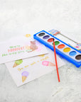 Semi Moist Watercolor w/ Brush 8 Ct.