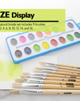 Flat Natural Bristle Paint Brush (9/Pack)