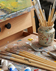 Flat Natural Bristle Paint Brush (9/Pack)