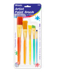 Paint Brush Nylon w/ Translucent Handle set (5/Pack)