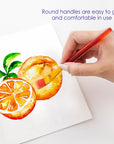 Paint Brush Nylon w/ Translucent Handle set (7/Pack)