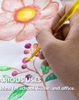 Assorted Nylon Paint Brush Set w/ Translucent Handle (12/Pack)