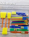 Assorted Nylon and Foam Paint Brush Set (18/Pack)