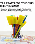 Assorted Nylon and Foam Paint Brush Set (18/Pack)