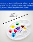 Mixing Palette Paint Mixing Tray w/ Thumb Hole Oval (10)
