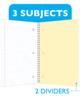 Notebook Spiral C/R 3-Subject 120 Sheets (3/Pack)