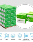 TREE FREE 8.5" X 11" White Copy Paper 200,000 Sheets (40 Cases/Pallet)