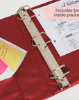 Binder View 2" Burgundy Slant-D Ring w/ 2 Pockets