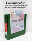 Binder View 2" Green Slant-D Ring w/ 2 Pockets