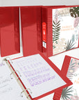 Binder View 2" Red Slant-D Ring w/ 2 Pockets