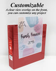 Binder View 2" Red Slant-D Ring w/ 2 Pockets