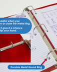 Binder View 2" Red Slant-D Ring w/ 2 Pockets
