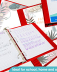 Binder View 2" Red Slant-D Ring w/ 2 Pockets