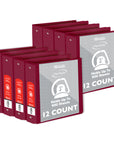 Binder View 3" Burgundy Slant-D Ring w/ 2 Pockets