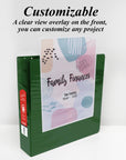 Binder View 3" Green Slant-D Ring w/ 2 Pockets
