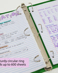 Binder View 3" Green Slant-D Ring w/ 2 Pockets