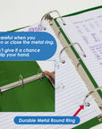 Binder View 3" Green Slant-D Ring w/ 2 Pockets