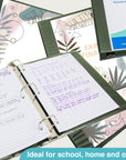 Binder View 3" Green Slant-D Ring w/ 2 Pockets