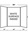 Tri-Fold Corrugated Presentation Board - White 36" X 48"
