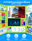 Tri-Fold Colored Corrugated Presentation Board 36" X 48"