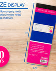 Cash or Rent Receipt Book 2-Part Carbonless 7 1/2" x 2 3/4" (50 Sets)