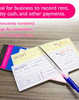 Cash or Rent Receipt Book 2-Part Carbonless 7 1/2" x 2 3/4" (50 Sets)