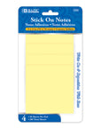 Stick On Notes 3" X 3" 50 Ct. (4/Pack) Yellow