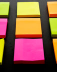 Stick On Notes 3" X 3" 40 Ct. (4/Pack) Neon