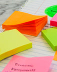 Stick On Notes 3" X 3" 40 Ct. (4/Pack) Neon