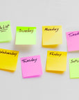 Stick On Notes 3" X 3" 40 Ct. (4/Pack) Neon